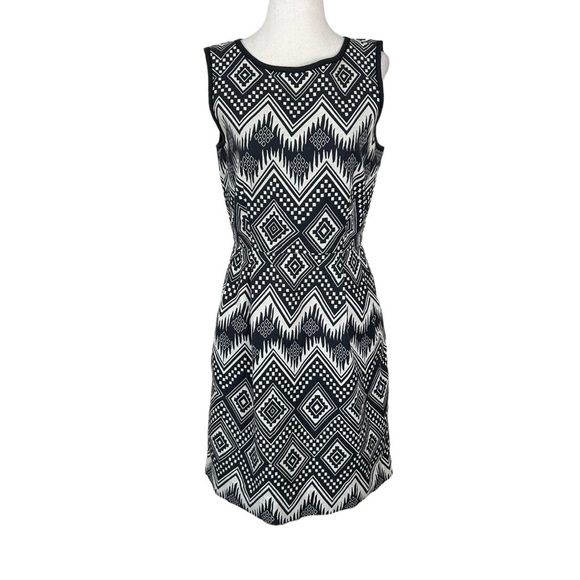 J Crew Sleeveless Geo Patterned Dress - Picture 1 of 12